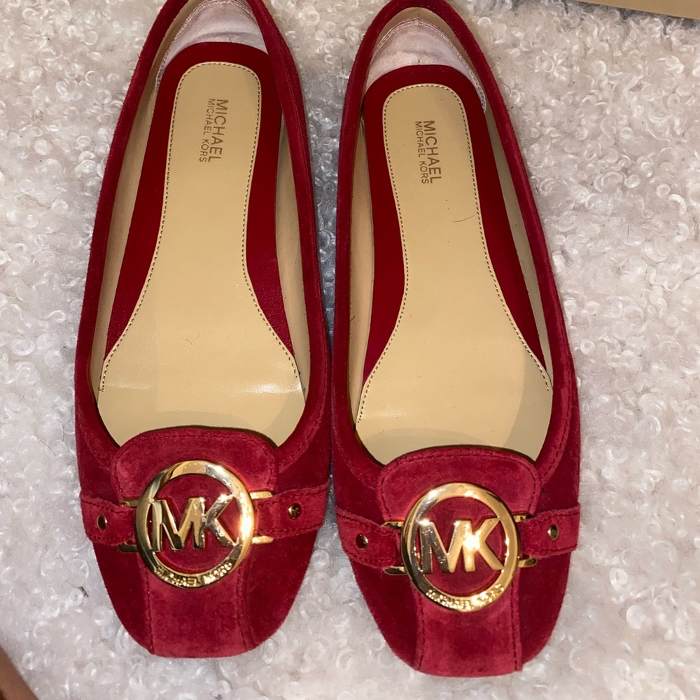 Velvet Red Michael Kors Flats